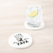 Glimlachende New Yaya Tshirts en geschenken Zandsteen Onderzetter (Zijkant)