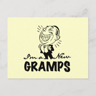 Glimlachende nieuwe Gramps T-shirts en geschenken Briefkaart