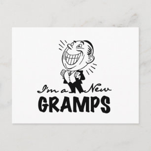 Glimlachende nieuwe Gramps T-shirts en geschenken Briefkaart