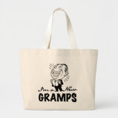 Glimlachende nieuwe Gramps T-shirts en geschenken Grote Tote Bag (Voorkant)