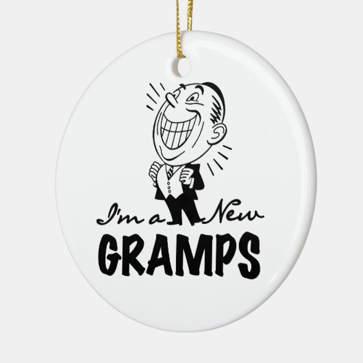 Glimlachende nieuwe Gramps T-shirts en geschenken Keramisch Ornament (Links)