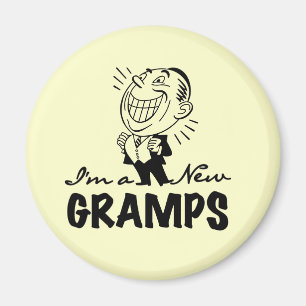 Glimlachende nieuwe Gramps T-shirts en geschenken Magneet