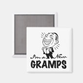 Glimlachende nieuwe Gramps T-shirts en geschenken Magneet (Voorkant / Achterkant)