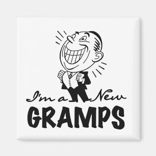 Glimlachende nieuwe Gramps T-shirts en geschenken Magneet