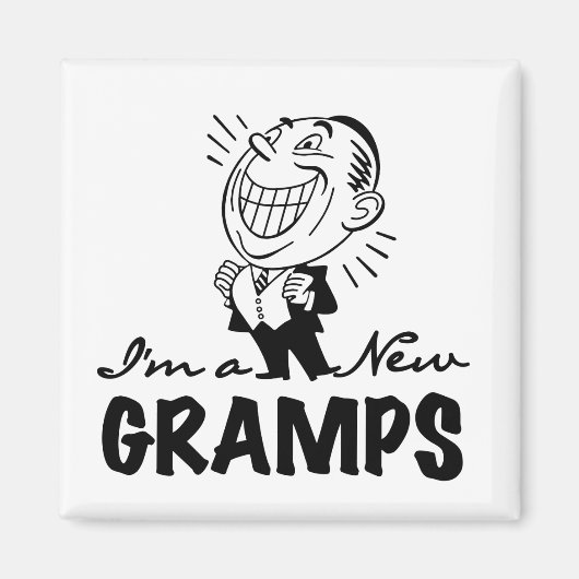 Glimlachende nieuwe Gramps T-shirts en geschenken Magneet (Voorkant)