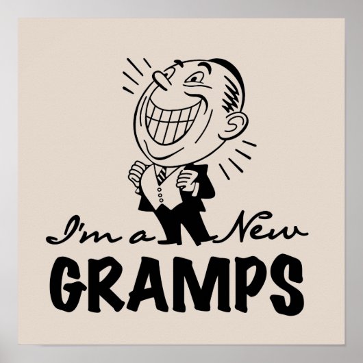 Glimlachende nieuwe Gramps T-shirts en geschenken Poster (Voorkant)
