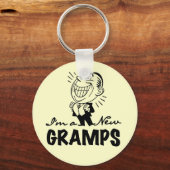 Glimlachende nieuwe Gramps T-shirts en geschenken Sleutelhanger (Voorkant)