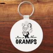 Glimlachende nieuwe Gramps T-shirts en geschenken Sleutelhanger (Voorkant)