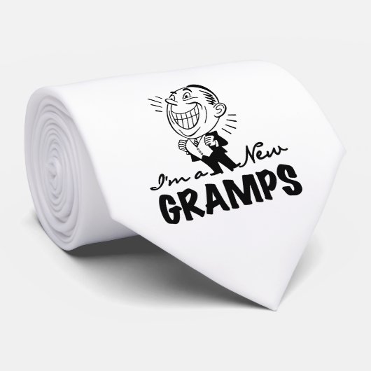 Glimlachende nieuwe Gramps T-shirts en geschenken Stropdas (Opgerold)