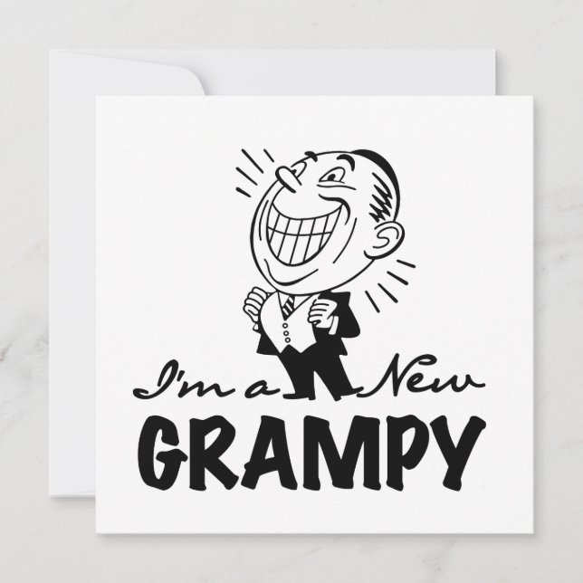 Glimlachende nieuwe Grampy T-shirts en geschenken (Voorkant)