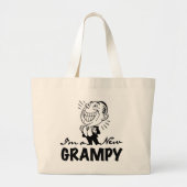 Glimlachende nieuwe Grampy T-shirts en geschenken Grote Tote Bag (Voorkant)