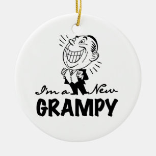 Glimlachende nieuwe Grampy T-shirts en geschenken Keramisch Ornament