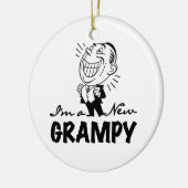 Glimlachende nieuwe Grampy T-shirts en geschenken Keramisch Ornament (Links)
