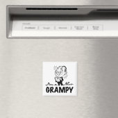 Glimlachende nieuwe Grampy T-shirts en geschenken Magneet (Insitu (Vaatwasser))