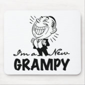 Glimlachende nieuwe Grampy T-shirts en geschenken Muismat (Voorkant)