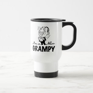 Glimlachende nieuwe Grampy T-shirts en geschenken Reisbeker