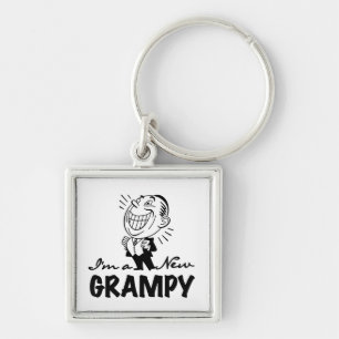 Glimlachende nieuwe Grampy T-shirts en geschenken Sleutelhanger