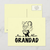 Glimlachende nieuwe Grandad T-shirts en geschenken Briefkaart (Voorkant / Achterkant)