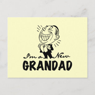 Glimlachende nieuwe Grandad T-shirts en geschenken Briefkaart