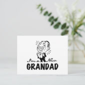 Glimlachende nieuwe Grandad T-shirts en geschenken Briefkaart (Staand voorkant)