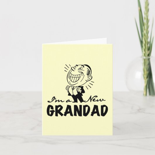 Glimlachende nieuwe Grandad T-shirts en geschenken Kaart (Voorkant)