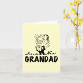Glimlachende nieuwe Grandad T-shirts en geschenken Kaart (Gele Bloem)