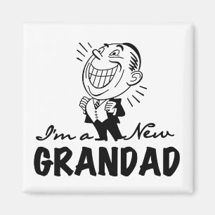 Glimlachende nieuwe Grandad T-shirts en geschenken Magneet