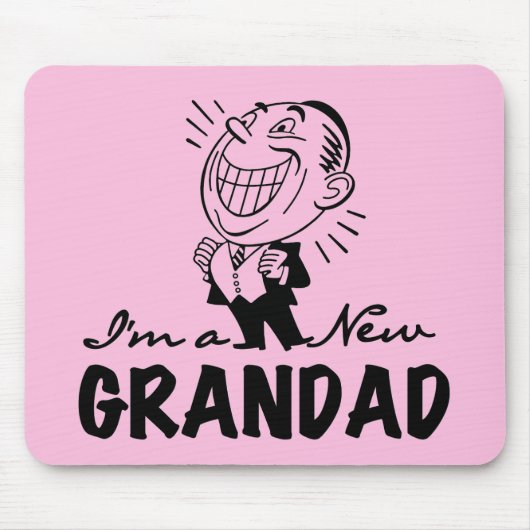 Glimlachende nieuwe Grandad T-shirts en geschenken Muismat (Voorkant)