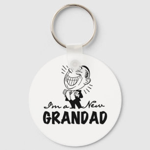Glimlachende nieuwe Grandad T-shirts en geschenken Sleutelhanger