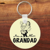 Glimlachende nieuwe Grandad T-shirts en geschenken Sleutelhanger (Voorkant)