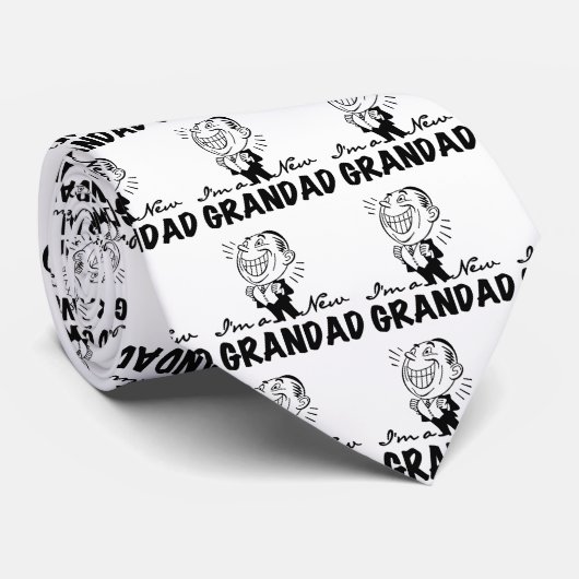 Glimlachende nieuwe Grandad T-shirts en geschenken Stropdas (Opgerold)