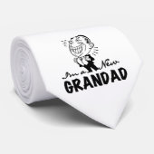 Glimlachende nieuwe Grandad T-shirts en geschenken Stropdas (Opgerold)
