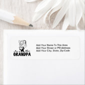 Glimlachende nieuwe opa T-shirts en geschenken Etiket (Insitu)