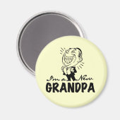 Glimlachende nieuwe opa T-shirts en geschenken Magneet (Voorkant / Achterkant)