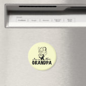 Glimlachende nieuwe opa T-shirts en geschenken Magneet (Insitu (Vaatwasser))