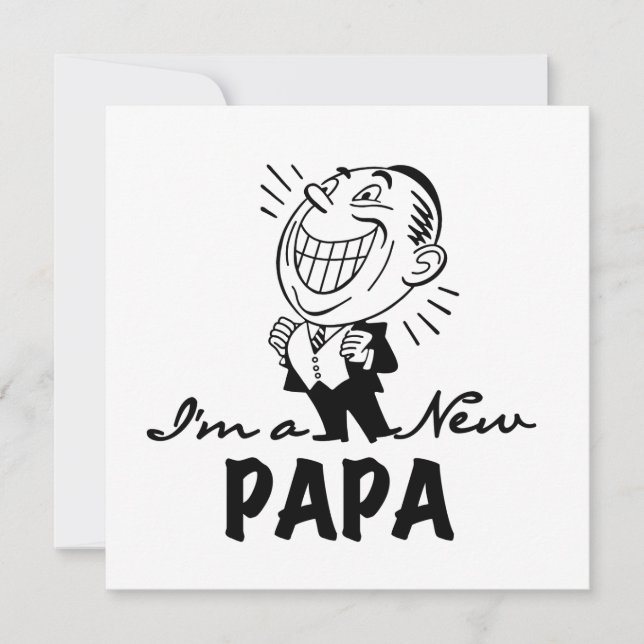 Glimlachende nieuwe Papa T-shirts en geschenken (Voorkant)