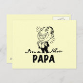Glimlachende nieuwe Papa T-shirts en geschenken Briefkaart (Voorkant / Achterkant)