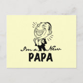 Glimlachende nieuwe Papa T-shirts en geschenken Briefkaart (Voorkant)