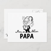 Glimlachende nieuwe Papa T-shirts en geschenken Briefkaart (Voorkant / Achterkant)
