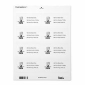 Glimlachende nieuwe Papa T-shirts en geschenken Etiket (Full Sheet)