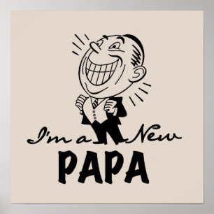 Glimlachende nieuwe Papa T-shirts en geschenken Poster