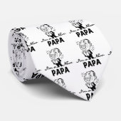 Glimlachende nieuwe Papa T-shirts en geschenken Stropdas (Opgerold)