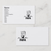 Glimlachende nieuwe Papa T-shirts en geschenken Visitekaartje (Voorkant / Achterkant)