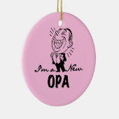 Glimlachende Nieuwe T-shirts Opa en Giften Keramisch Ornament (Rechts)