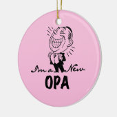 Glimlachende Nieuwe T-shirts Opa en Giften Keramisch Ornament (Links)