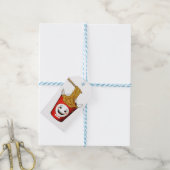 Glimlachende noedels cadeaulabel (Met Touw)