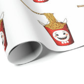 Glimlachende noedels cadeaupapier (Rol Hoek)
