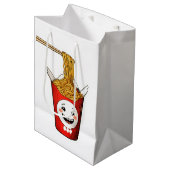 Glimlachende noedels medium cadeauzakje (Voorkant Gekanteld)