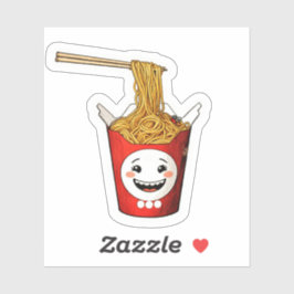 Glimlachende noedels sticker
