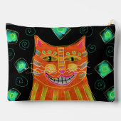 Glimlachende Oranje kat Abstracte kunst Etui (Achterkant)